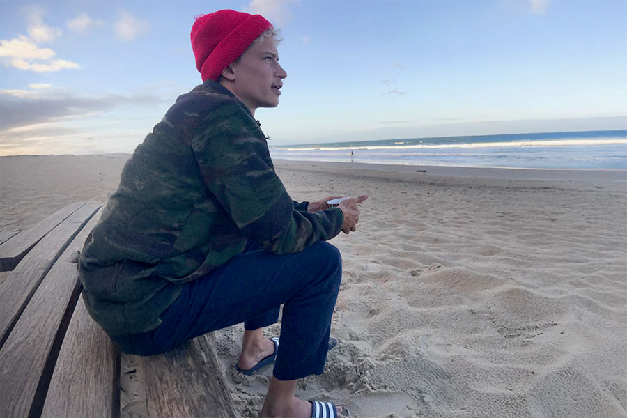 Felix im Surfcamp in Frankreich