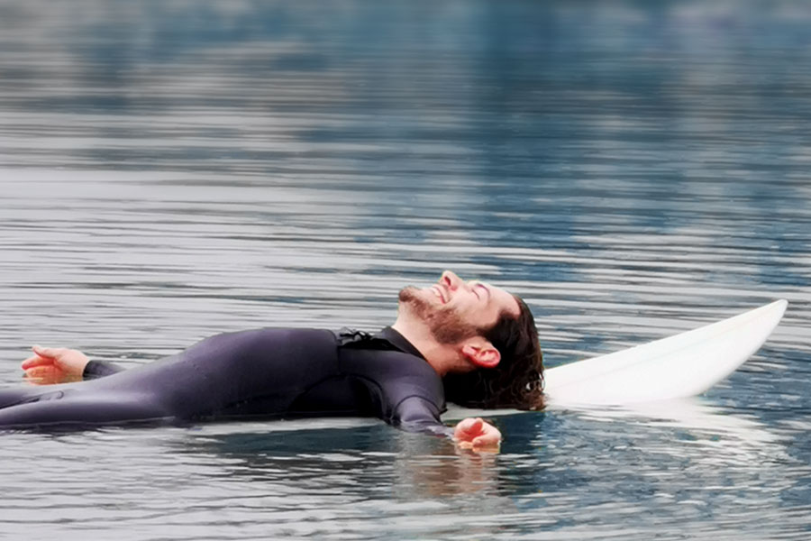 Jan im Surfcamp in Frankreich